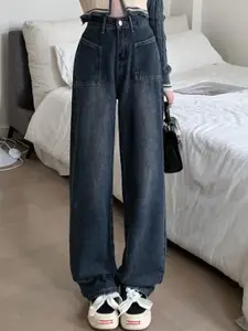 StyleCast Women Straight Fit High-Rise Light Fade Jeans