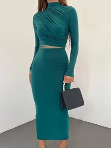 StyleCast x Revolte Chiffon Bodycon Maxi Dress