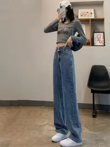 StyleCast Women Straight Fit High-Rise Jeans