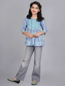 DMP FASHION Girls Floral Print Top