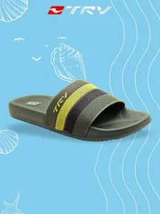 TRV Men Striped Flip Flop Sliders