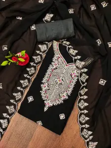 Panzora Floral Embroidered Unstitched Dress Material