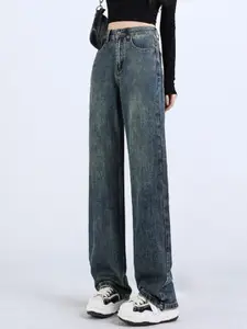 StyleCast Women Straight Fit High-Rise Jeans