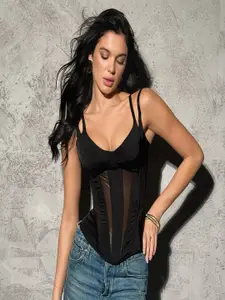 StyleCast Women Sweetheart Neck Sleeveless Party Top