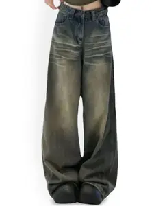 StyleCast Women Mid-Rise Baggy Cotton Jeans