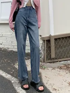 StyleCast Women Straight Fit High-Rise Jeans