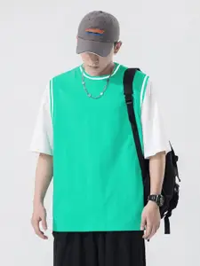 StyleCast x Revolte Men Colourblocked Cotton Oversized T-shirt