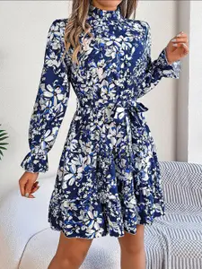 StyleCast x Revolte Women Floral Printed Fit & Flare Mini Dress