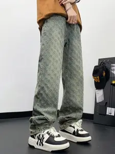 StyleCast x Revolte Men Baggy Fit Applique Jeans