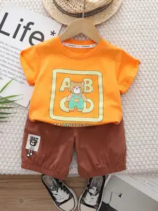 StyleCast x Revolte Boys Printed Round Neck T-Shirt With Shorts