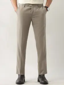 Arrow Men Printed Classic Regular Fit Formal Trousers