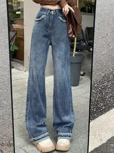 StyleCast Women Straight Fit High-Rise Jeans