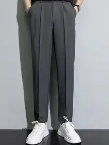 StyleCast x Revolte Men Loose Fit Mid-Rise Formal Trousers