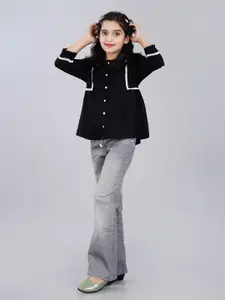 DMP FASHION Girl Solid Cotton Handloom Top