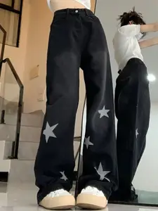 StyleCast x Revolte Women High-Rise Relaxed Fit Stretchable Jeans