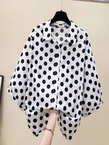 StyleCast Women Polka Dot Relaxed Fit Casual Shirt