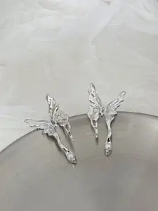 KRENOZ Silver-Plated Pearls Beaded Animal Shaped Studs