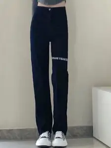 StyleCast Women Straight Fit High-Rise Jeans