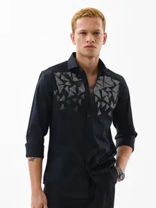 Snitch Men Slim Fit Casual Shirt