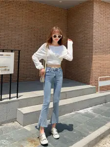 StyleCast Women Slim Fit Low Distress Jeans