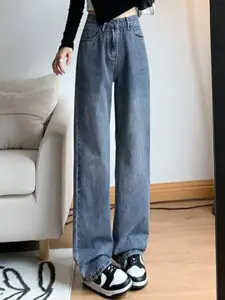 StyleCast Women Straight Fit High-Rise Jeans