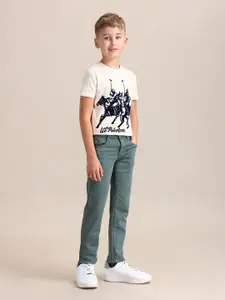 U.S. Polo Assn. Kids Boys Slim Fit Mid-Rise Stretchable Jeans