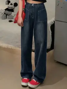 StyleCast Women Straight Fit High-Rise Light Fade Jeans