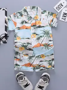 StyleCast x Revolte Boys Tropical Printed Short Sleeves Shirt With Shorts
