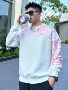 StyleCast Men Round Neck Printed Cotton Sweatshirt