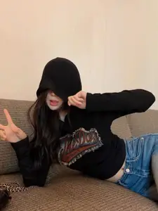 StyleCast Women Typography Hooded Sweatshirt