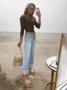 StyleCast Women Straight Fit Light Fade Jeans