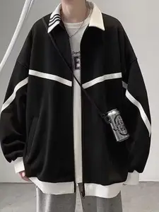 StyleCast x Revolte Men Spread Collar Cotton Sweatshirts