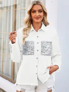 StyleCast Women Opaque Casual Shirt