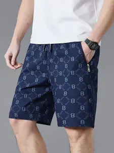 StyleCast x Revolte Men Typography Printed Mid-Rise Regular Fit Cotton Shorts