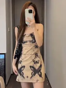 StyleCast x Revolte Printed Sleeveless Bodycon Mini Dress