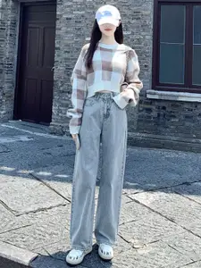 StyleCast Women High-Rise Straight Fit High-Rise Jeans