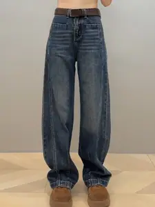 StyleCast Women Cotton Regular Fit Mid-Rise Light Fade Jeans