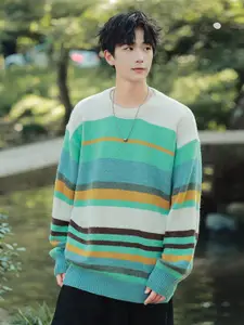 StyleCast x Revolte Men Colourblocked Longline Pullover