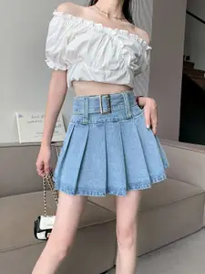 StyleCast Women Mini Flared Pleated Skirts