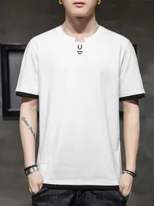 StyleCast x Revolte Men Solid Round Neck Cotton T-shirt