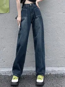 StyleCast Women Straight Fit High-Rise Light Fade Jeans