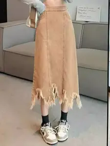 StyleCast x Revolte Women Solid Flared Midi Skirt