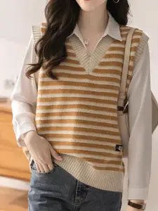 StyleCast Women Striped Sweater Vest