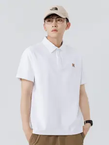 StyleCast x Revolte Men Solid Polo Collar Cotton T-shirt