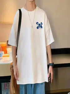 StyleCast x Revolte Men Graphic Printed Round Neck Oversized T-shirt