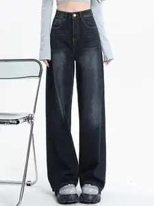 StyleCast Women Straight Fit High-Rise Jeans