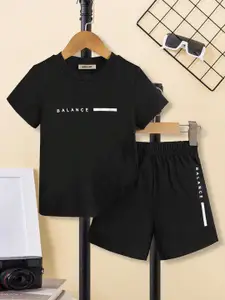 INCLUD Boys Printed Short Sleeves T-shirt With Shorts