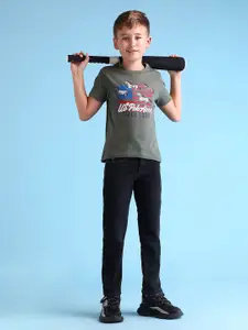 U.S. Polo Assn. Kids Boys Slim Fit Mid-Rise Stretchable Jeans