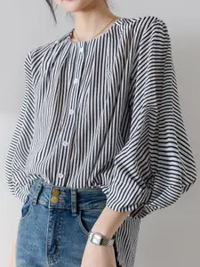 StyleCast Women Striped Three-Quarter Sleeves Casual Shirt
