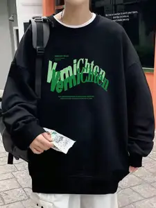 StyleCast x Revolte Men Graphic Printed Round Neck Pullover Sweatshirt